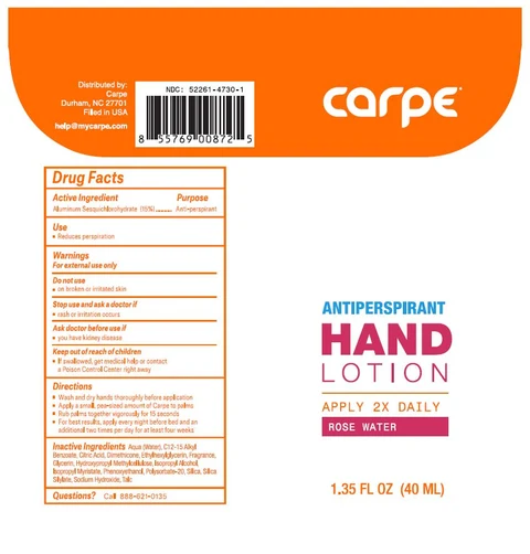 Carpe Antiperspirant Hand Rose Water Scent 포장