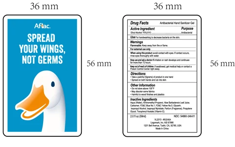 Aflac hand sanitizer 59ml01 포장