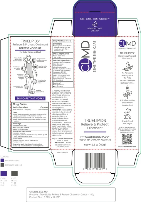 TrueLipids Relieve and ProtectCL MD 포장