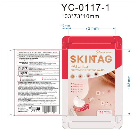 Skin tag patches packaging