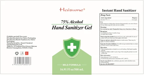 75% Alcohol Hand Sanitizer Gel 포장