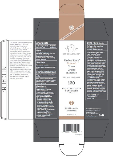 Umbra Tinte Mineral Cream SPF 30 포장