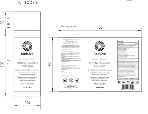 Radlive Active Defense Nano-Silver Cream 포장