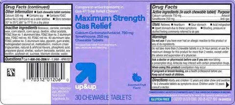 Target Gas Relief Chews Mixed Berry and Strawberry packaging
