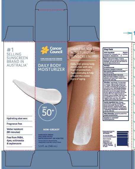 Cancer Council Daily Body Moisturizer SPF50 Plus 포장