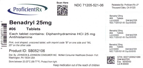 Benadryl 포장