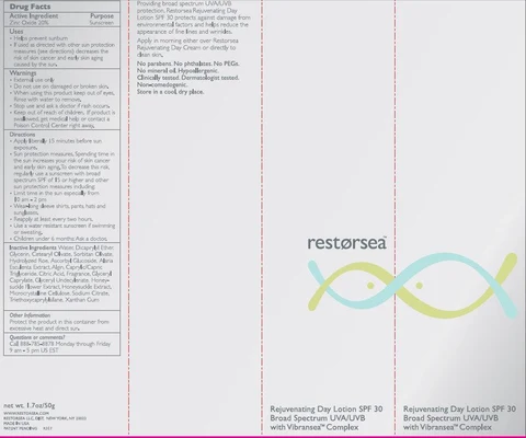 restorsea Rejuvenating Day SPF 30 Broad Spectrum UVA UVB with Vibransea Complex 포장
