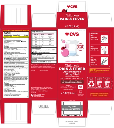 Childrens Pain and Fever packaging
