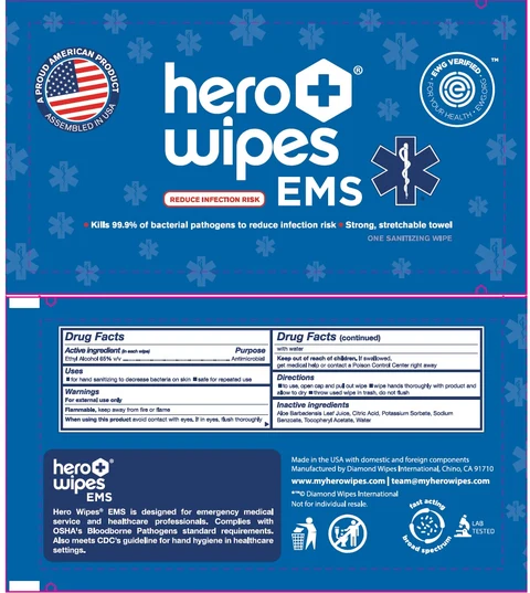 Hero Wipes EMS Hand Sanitizer 포장