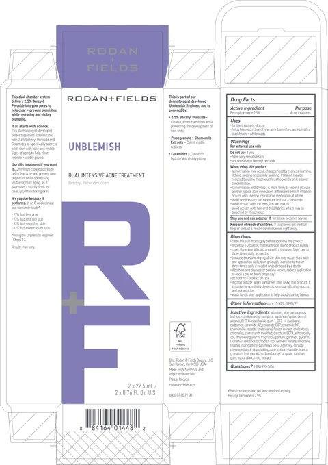 UNBLEMISH Dual Intensive Acne Treatment 포장