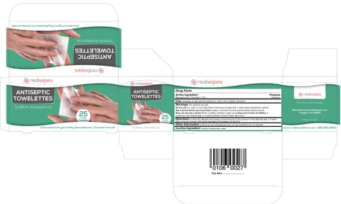 Rediwipes Antiseptic Cleaning Towelettes 포장