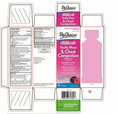DRx Choice Childrens Stuffy Nose and Chest Congestion 포장