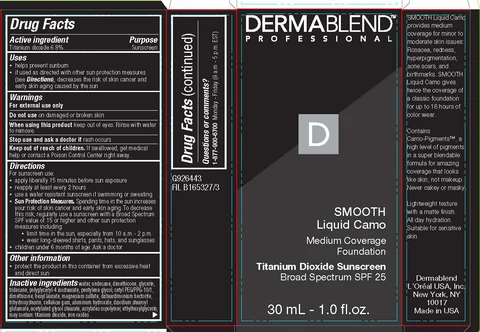 Dermablend Professional Smooth Camo Medium Coverage Foundation Broad Spectrum SPF 25 Sunscreen 포장