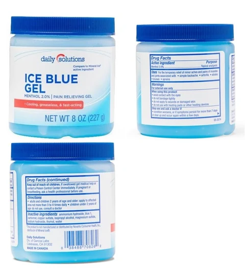 daily solutions Ice BlueAnalgesic 포장