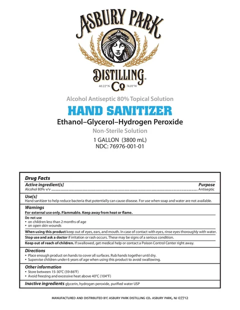 Asbury Park Distilling, LLC 포장