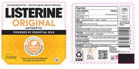 Listerine Original Intense Antiseptic Antigingivitis/ Antiplaque Mouthwash packaging