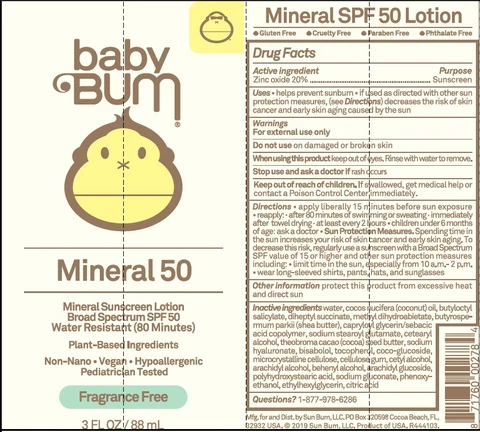 Baby Bum SPF50 Mineral Sunscreen 포장