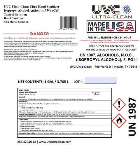 UVC Ultra-Clean Ultra Hand Sanitizer 포장