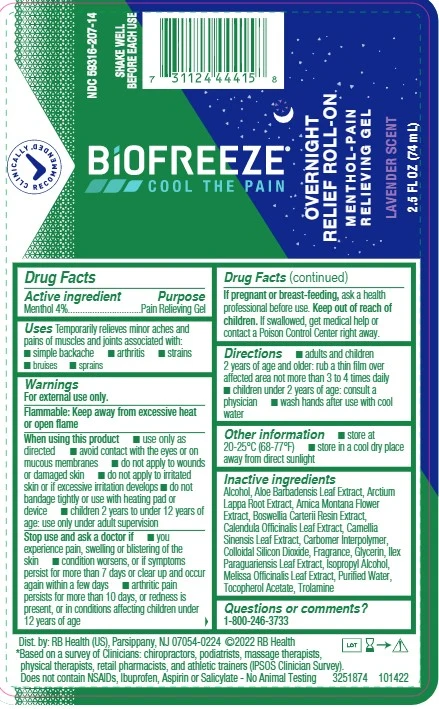 Biofreeze Overnight Roll-on 포장