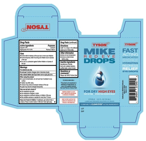 Tyson 2.0 Mike Red Eye Drops For Dry High Eyes 포장