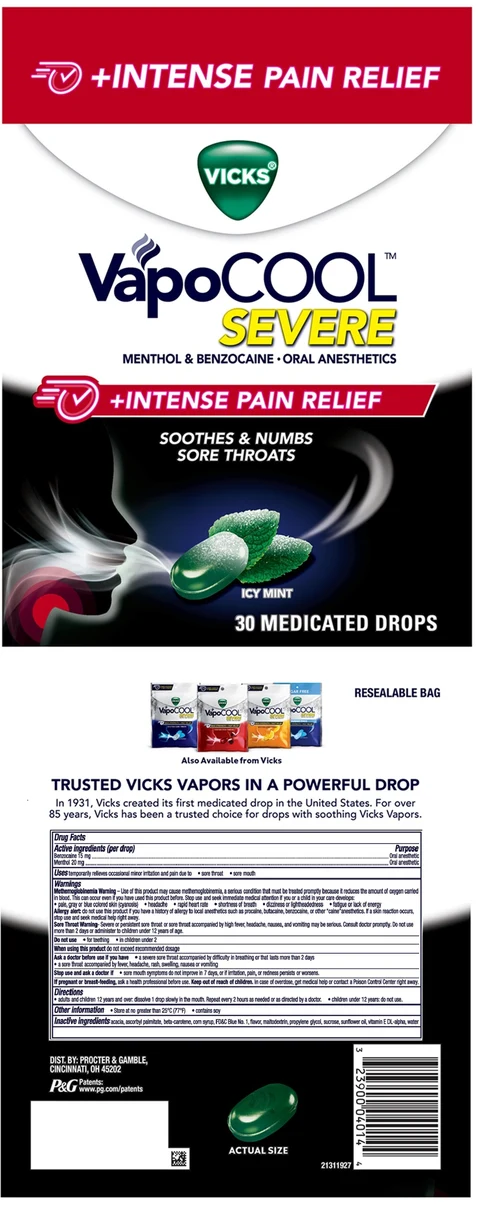 Vicks VapoCoolSEVERE plus Intense Pain Relief 포장