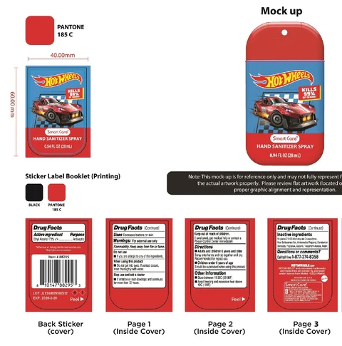 Smart Care Assorted Licensed Sanitizer Hot Wheels01 포장