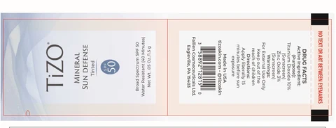 TiZO Mineral Sun Defense SPF 50 packaging
