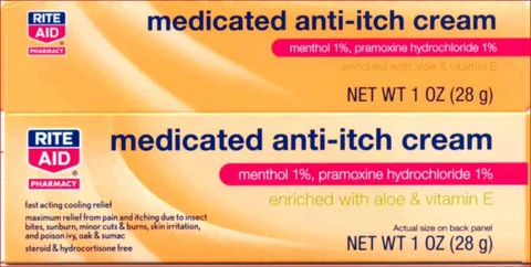 MAXIMUM STRENGTH MEDICATED ANTI-ITCHRite Aid 포장