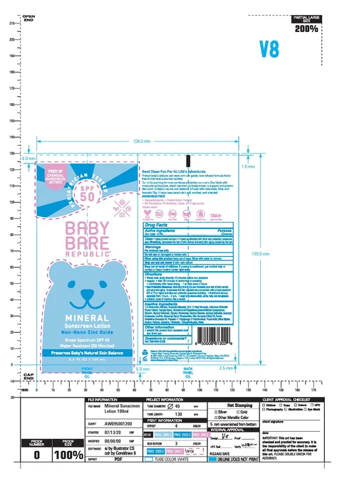 Baby Bare Republic Mineral Sunscreen 포장