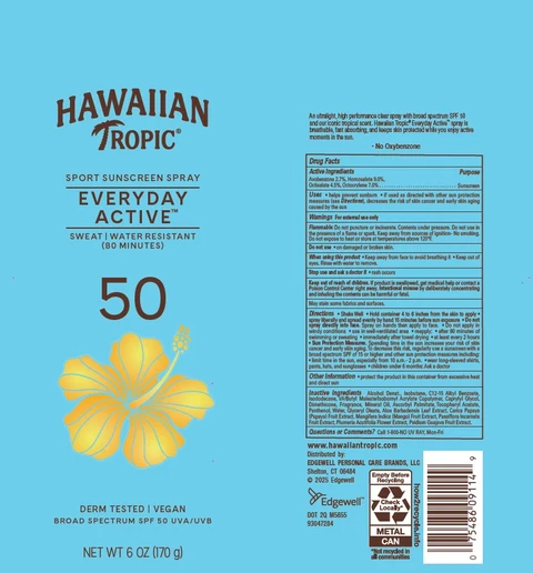 Hawaiian Tropic everyday Active Sport Sunscreen SPF50 packaging