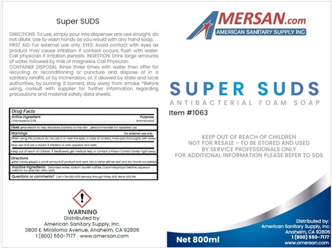 SUPER SUDS ANTIBACTERIAL HAND ITEM 1063 포장