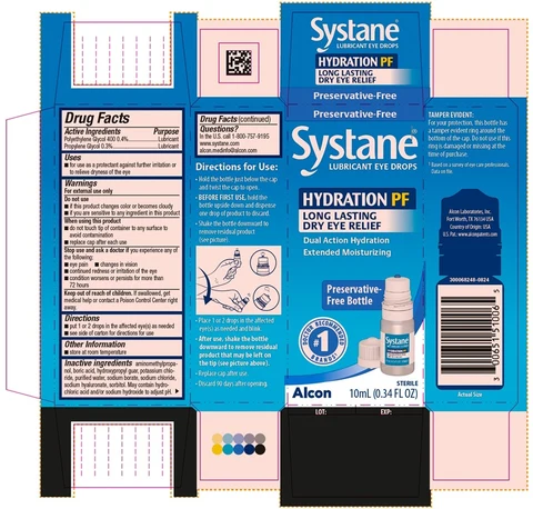 SYSTANE HYDRATION PF PRESERVATIVE FREE 포장