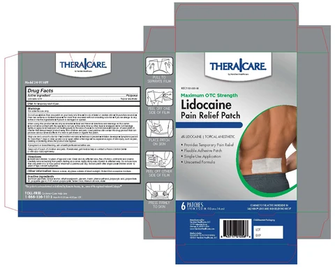 TheraCare Maximum Strength Pain Relief Patch packaging