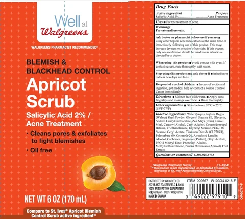 Well at Walgreens Blemish and Blackhead Control Apricot packaging