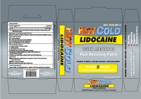 Hot and Cold Lidocaine with Menthol Patch Pain Relief 포장