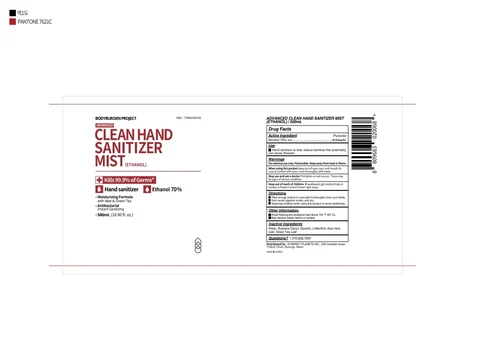 ADVANCED CLEAN HAND SANITIZER MIST 포장
