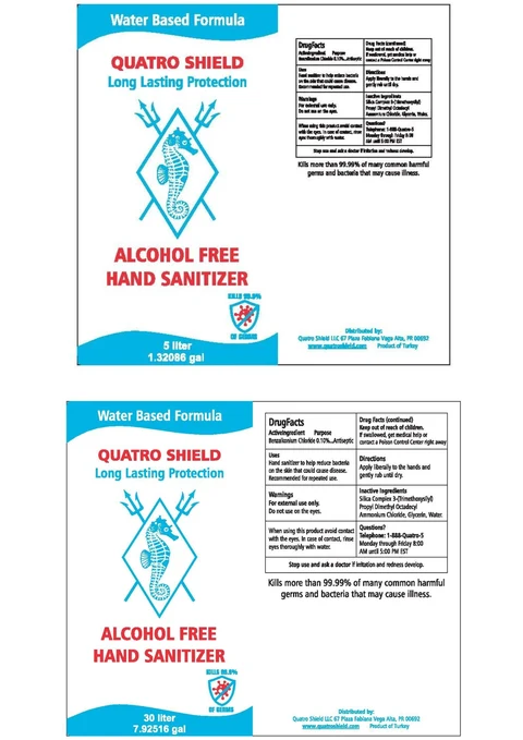 Quatro Shield Hand Sanitizer 포장