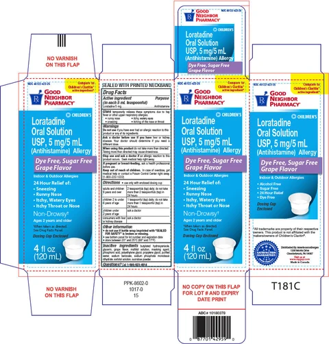Childrens Loratadine Sugar Free packaging