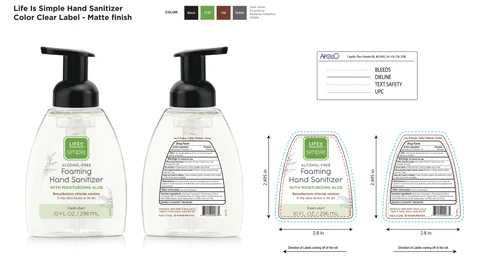 Life is Simple Hand Sanitizer packaging