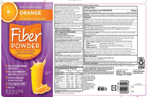 Lidl Orange Smooth Fiber Powder Naturally and Artificially Flavored packaging