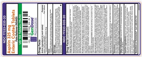 AspirinEnteric Coated, Regular Strength 포장