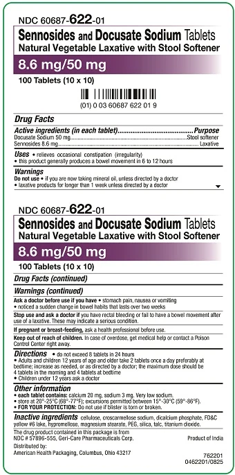 Sennosides and Docusate Sodium 포장