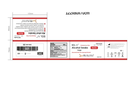 Sol-M Alcohol Swabs Large Sterile 포장