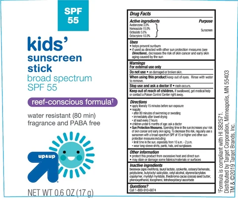Target Up and Up SPF55 Sunscreen Reef-Conscious Formula packaging