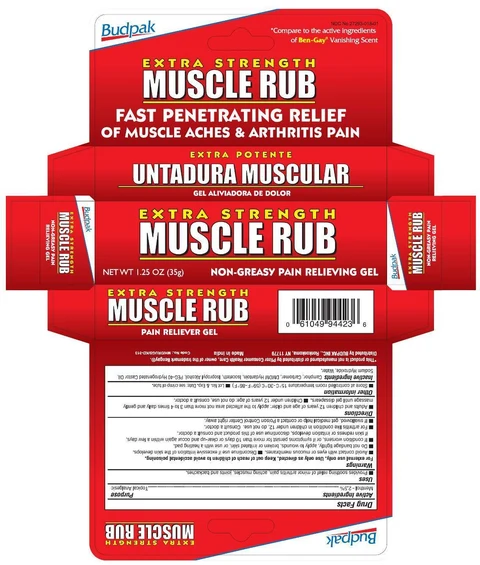 Budpak Muscle Rub packaging