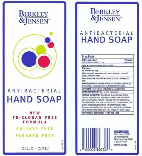 BERKELEY AND JENSENANTIBACTERIAL 포장