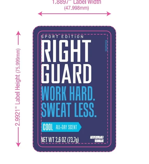 Right Guard Sport Antiperspirant Deodorant Invisible Solid Cool packaging