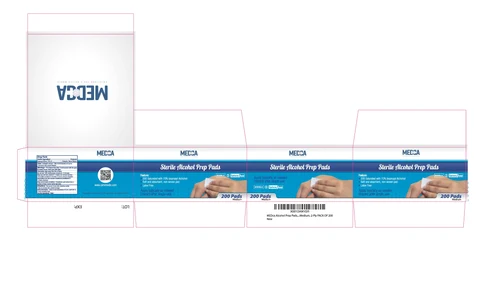 Sterile Alcohol Prep Pads packaging