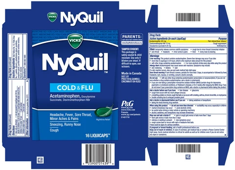 Vicks NyQuilCOLD and FLU 포장