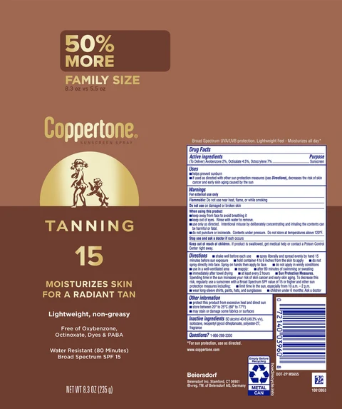 Coppertone Tanning Sunscreen SPF 15 포장